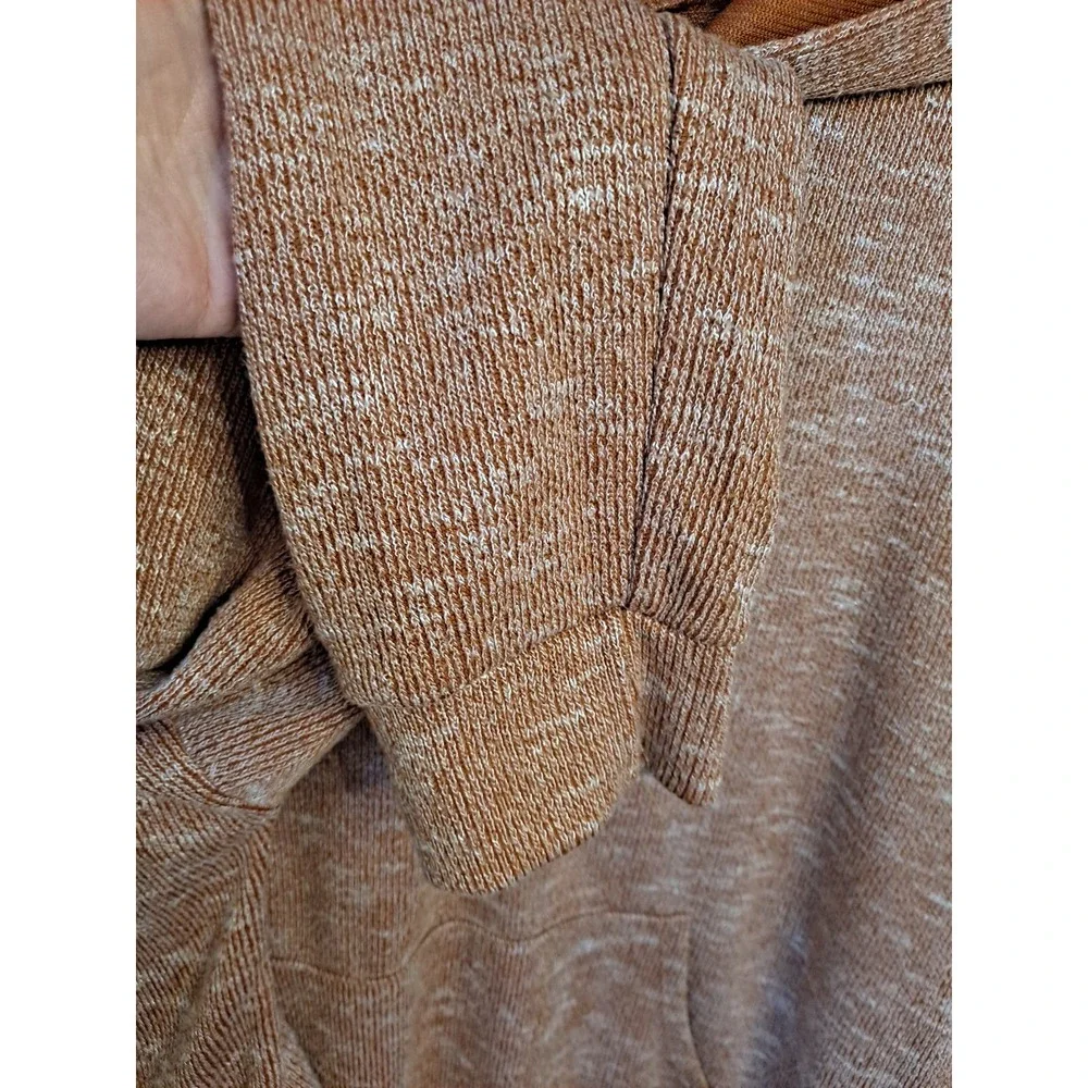 White Birch Orange Marled 1/4 Zip Hoodie Sweatshirt Size‎ XL